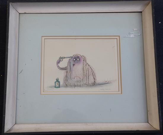 § Ronald Searle (1920-2011) Nobody Loves Me 6 x 8.25in.